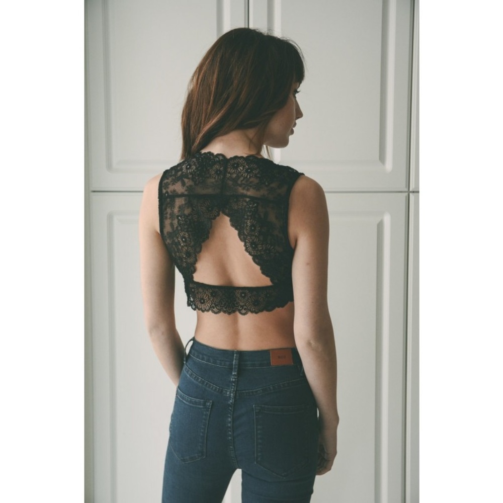 Black Lace Galloon BRALETTE Bra XS/S